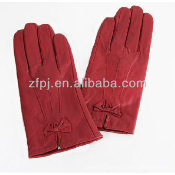 China's Women Winter Stylish long red dress with the gloves